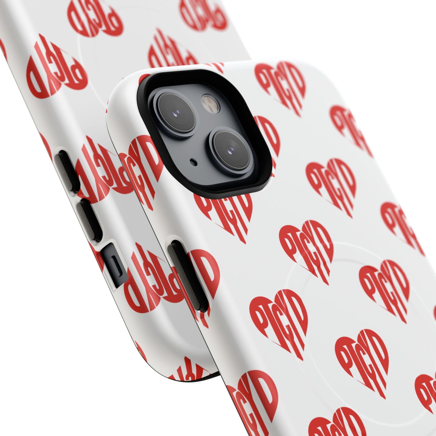 Heart Magnetic Case Durable Phone Cases with Heart Design, Cute Gift for Teens, Stylish Tech Accessories, Unique Phone Protection