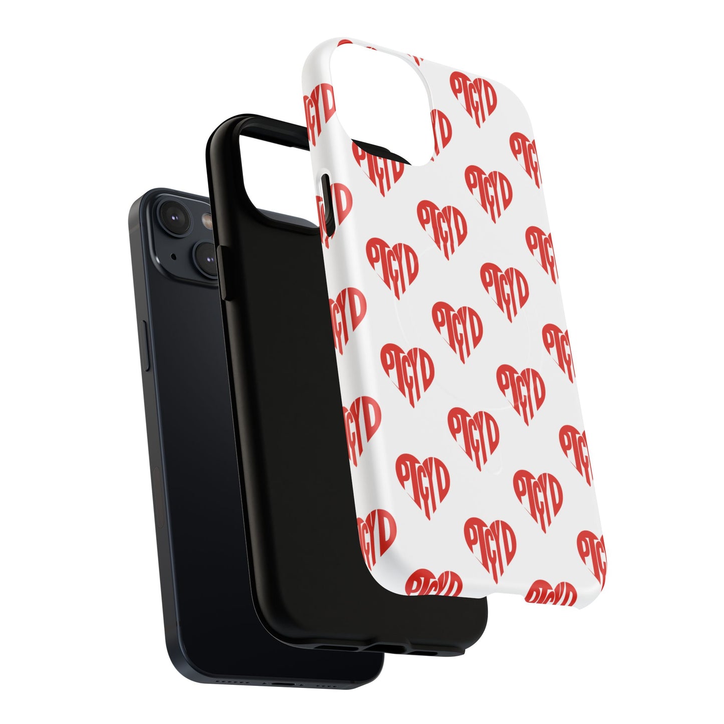 Heart Magnetic Case Durable Phone Cases with Heart Design, Cute Gift for Teens, Stylish Tech Accessories, Unique Phone Protection