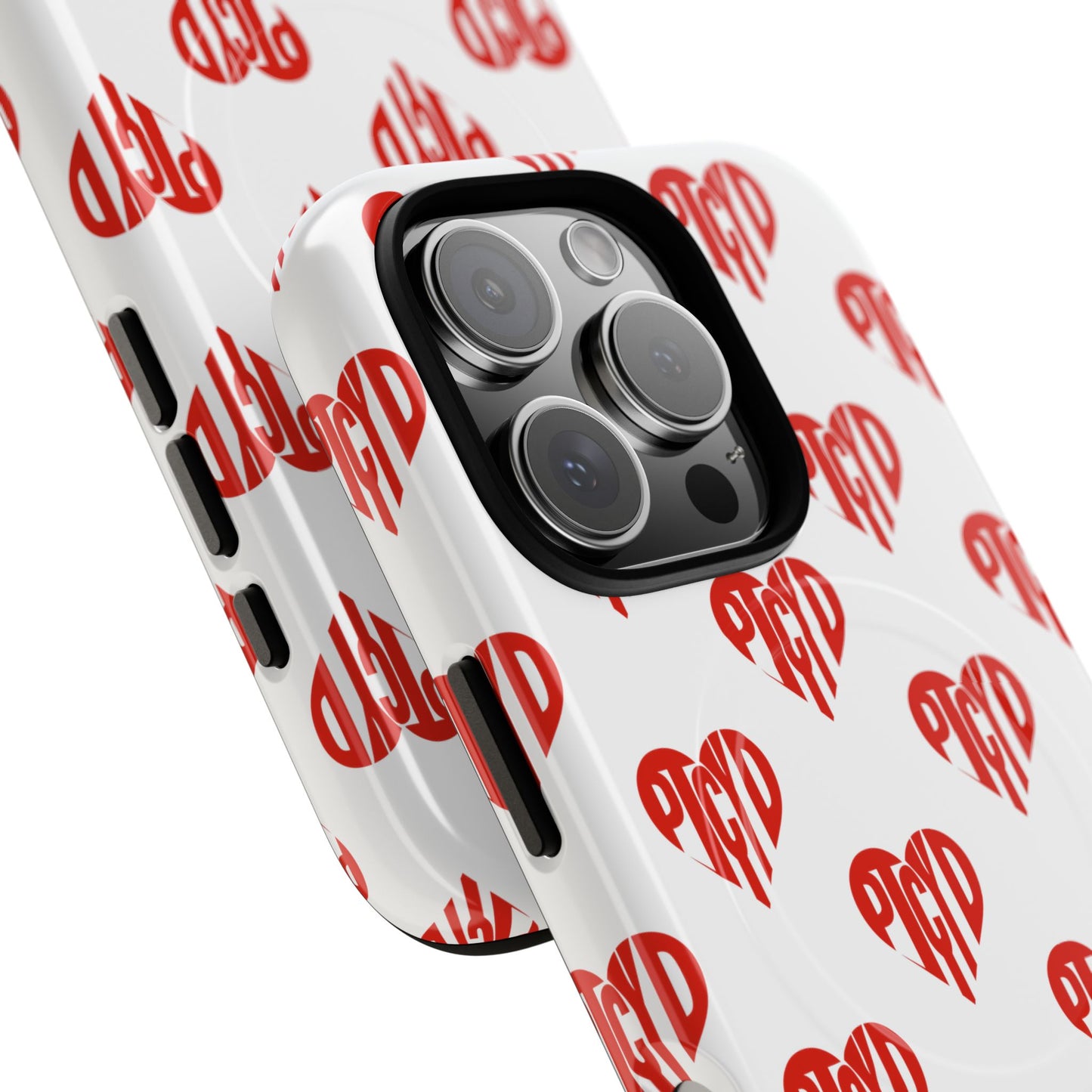 Heart Magnetic Case Durable Phone Cases with Heart Design, Cute Gift for Teens, Stylish Tech Accessories, Unique Phone Protection
