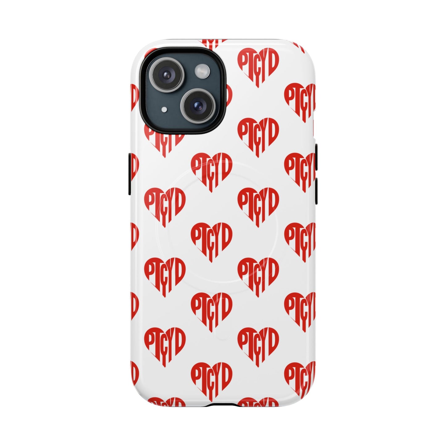 Heart Magnetic Case Durable Phone Cases with Heart Design, Cute Gift for Teens, Stylish Tech Accessories, Unique Phone Protection