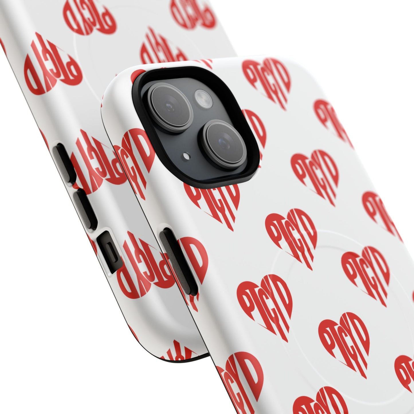 Heart Magnetic Case Durable Phone Cases with Heart Design, Cute Gift for Teens, Stylish Tech Accessories, Unique Phone Protection