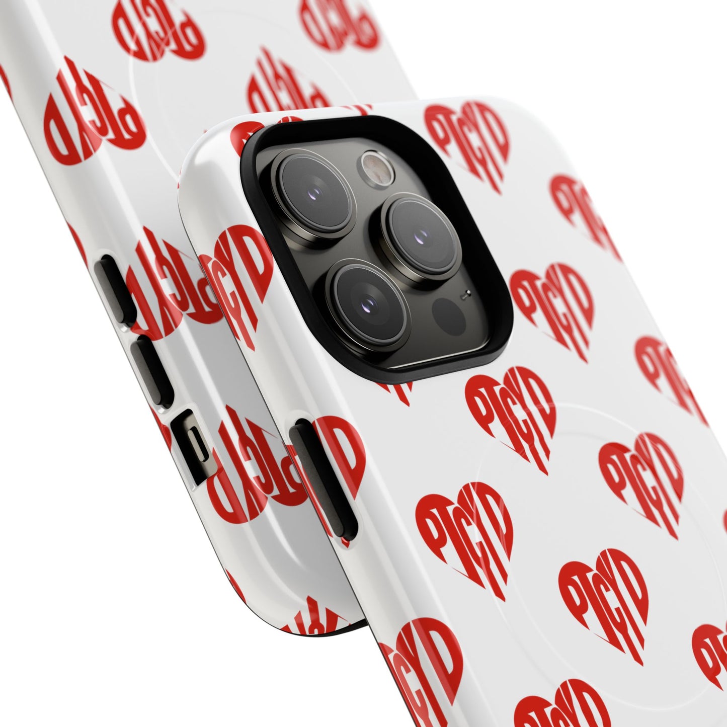 Heart Magnetic Case Durable Phone Cases with Heart Design, Cute Gift for Teens, Stylish Tech Accessories, Unique Phone Protection