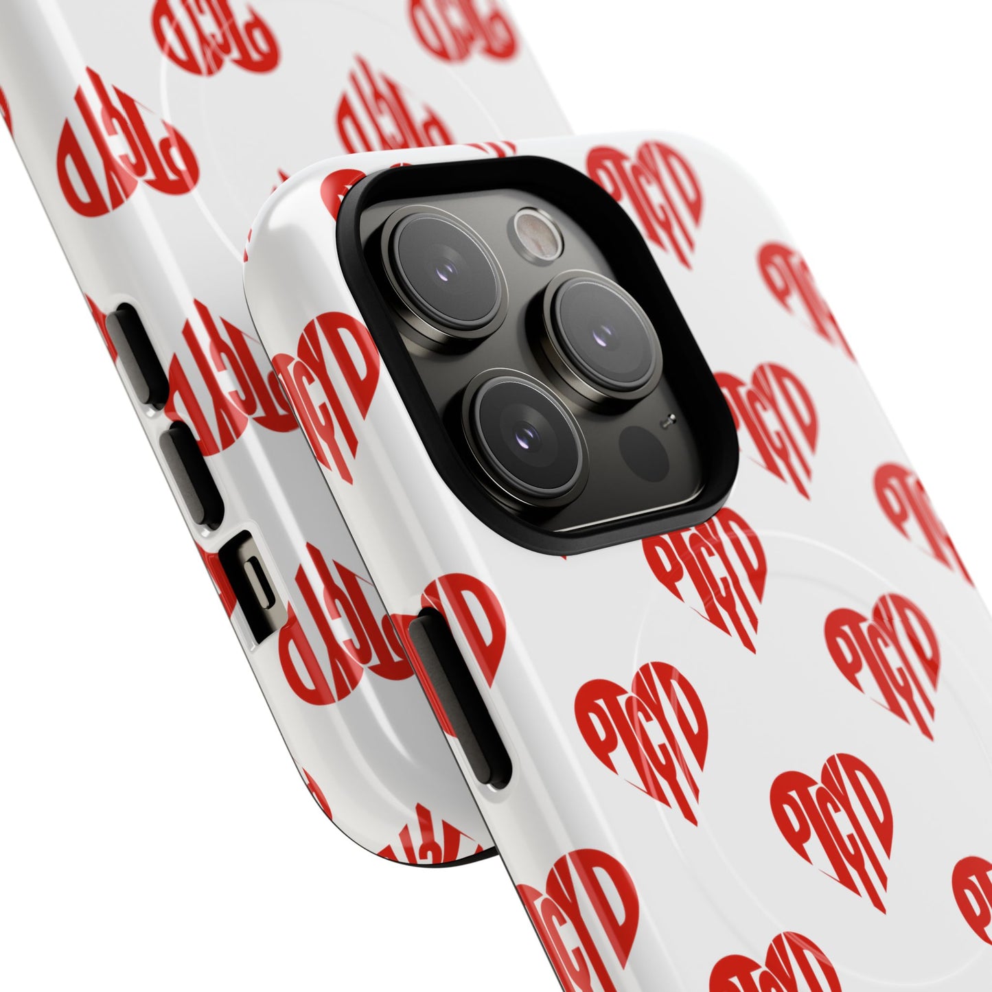 Heart Magnetic Case Durable Phone Cases with Heart Design, Cute Gift for Teens, Stylish Tech Accessories, Unique Phone Protection