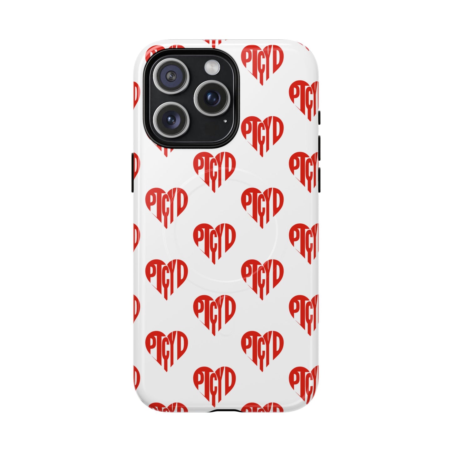 Heart Magnetic Case Durable Phone Cases with Heart Design, Cute Gift for Teens, Stylish Tech Accessories, Unique Phone Protection