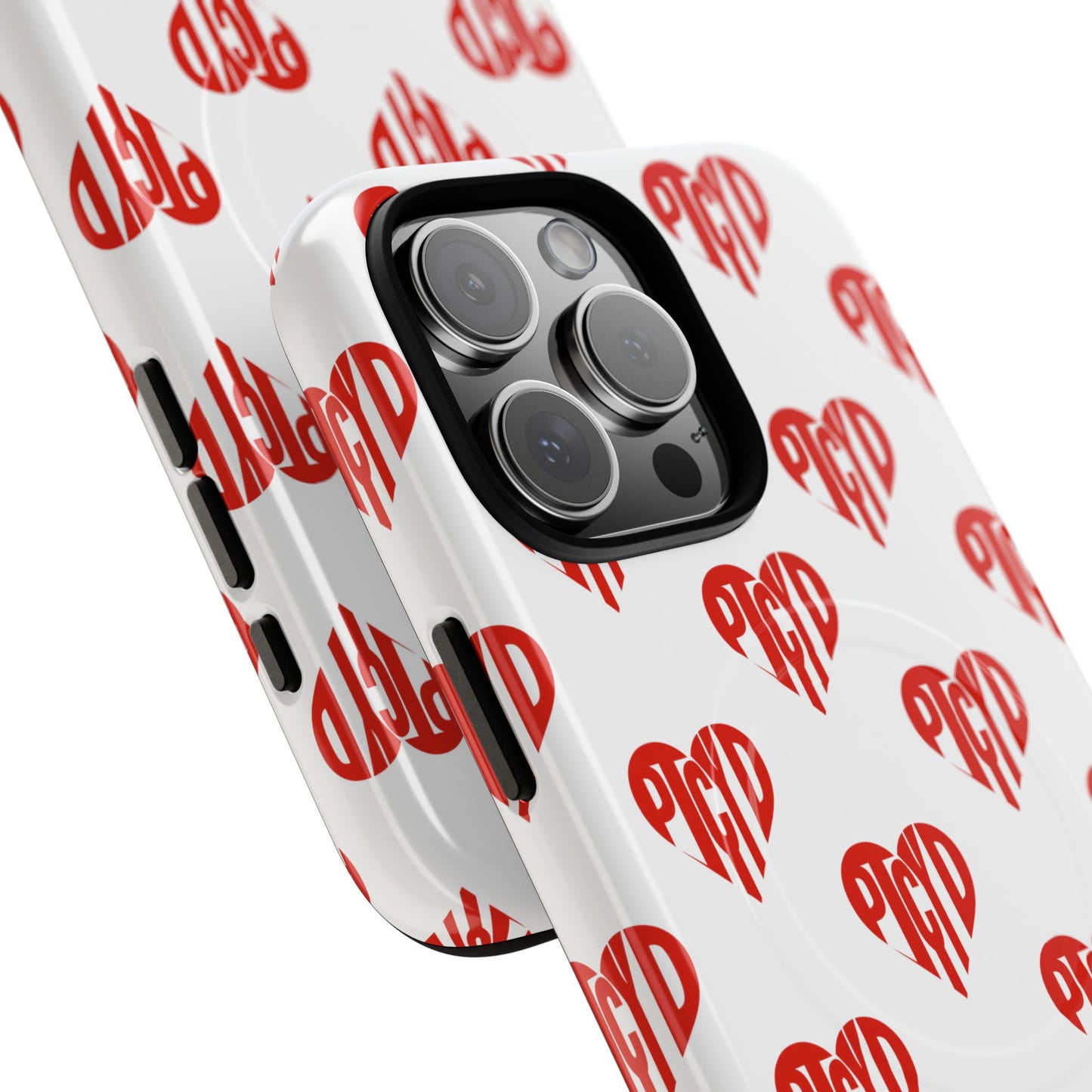 Heart Magnetic Case Durable Phone Cases with Heart Design, Cute Gift for Teens, Stylish Tech Accessories, Unique Phone Protection