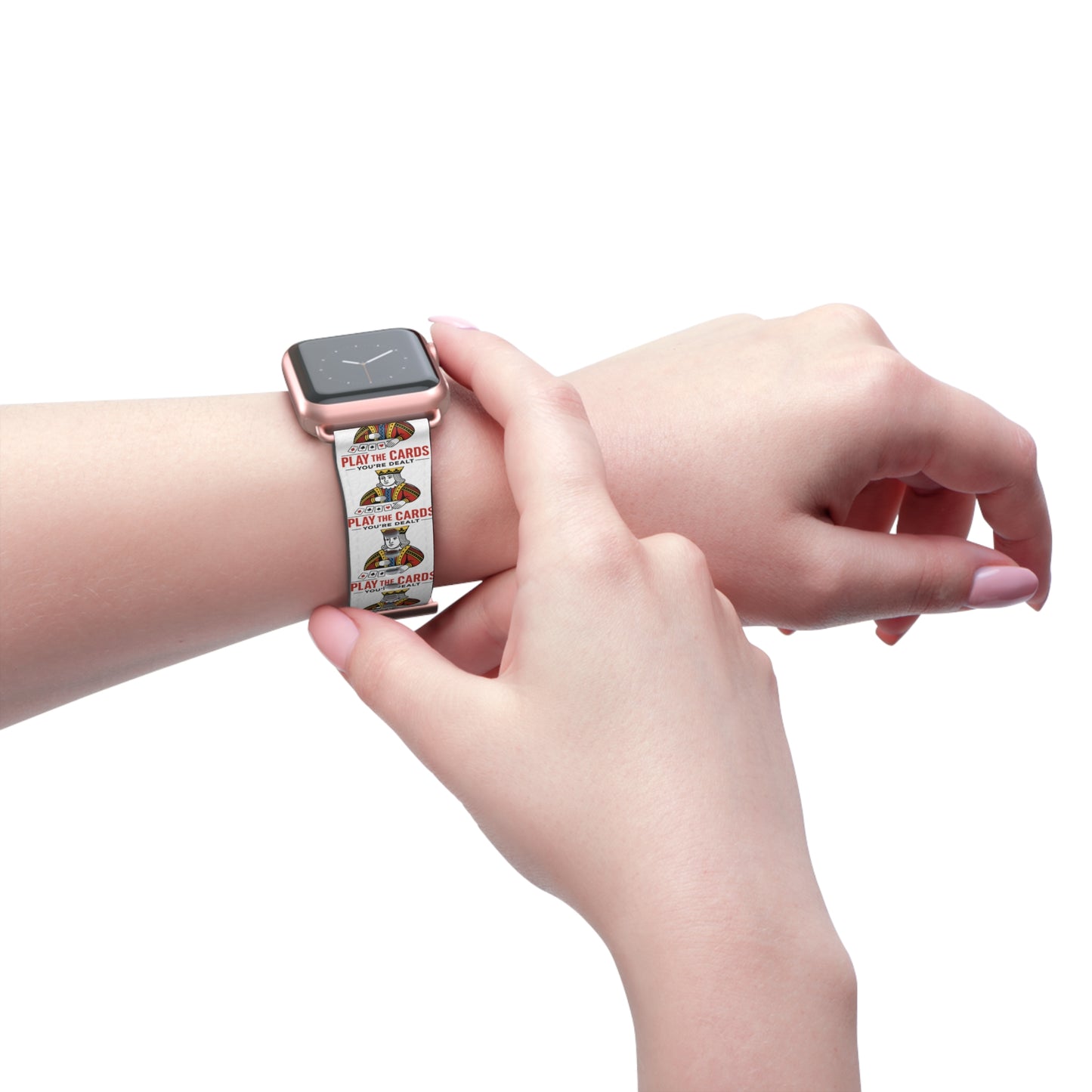 Play the Cards Watch Band, Fun Accessory for Gaming, Gift for Gamers, Unique Watch Strap for Every Occasion, Stylish Tech Wear