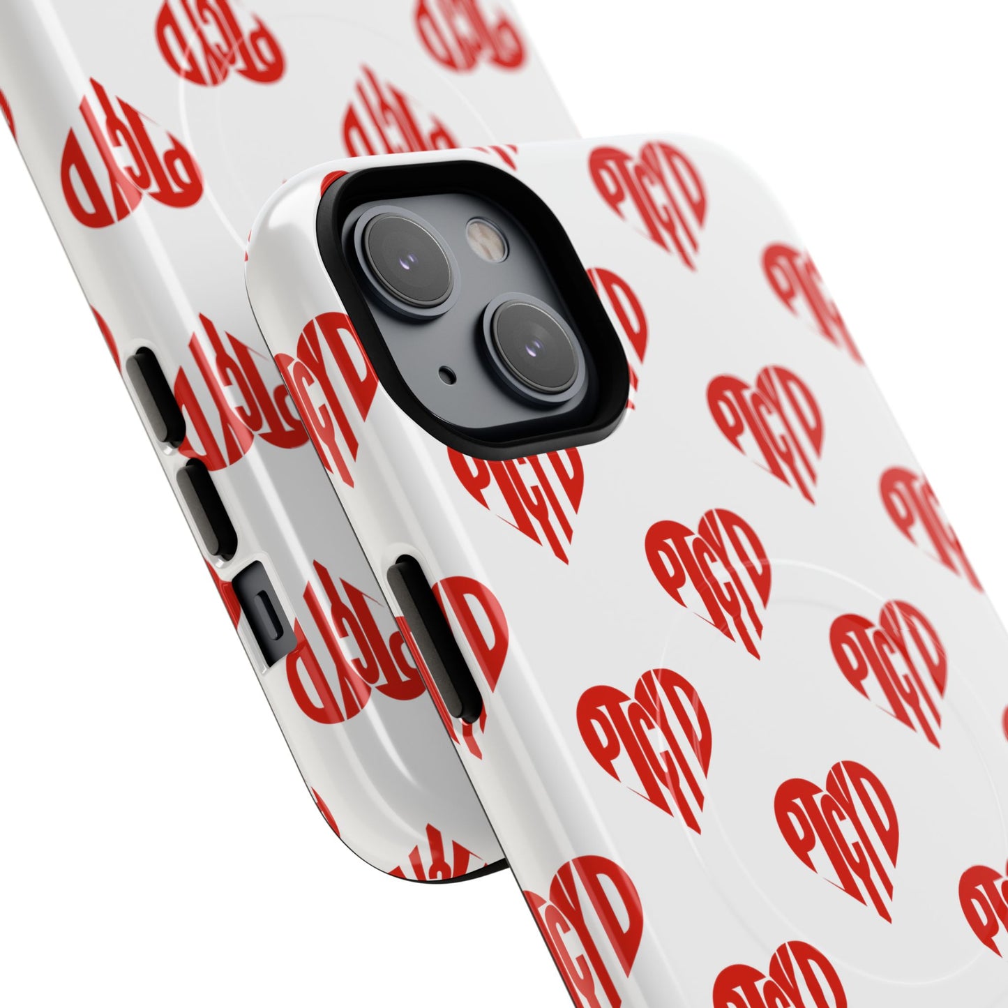 Heart Magnetic Case Durable Phone Cases with Heart Design, Cute Gift for Teens, Stylish Tech Accessories, Unique Phone Protection