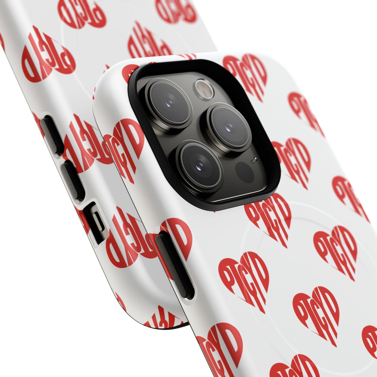 Heart Magnetic Case Durable Phone Cases with Heart Design, Cute Gift for Teens, Stylish Tech Accessories, Unique Phone Protection