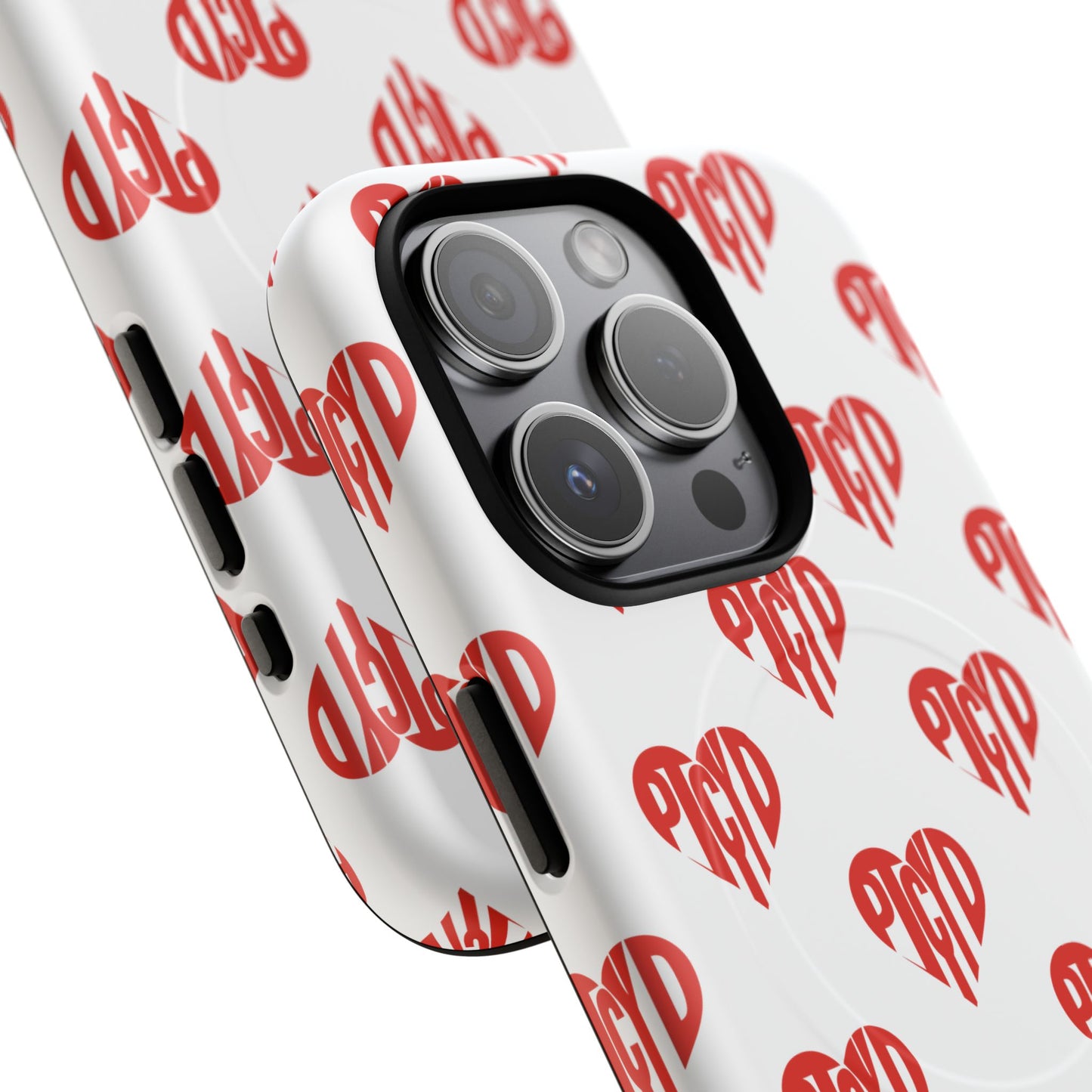 Heart Magnetic Case Durable Phone Cases with Heart Design, Cute Gift for Teens, Stylish Tech Accessories, Unique Phone Protection