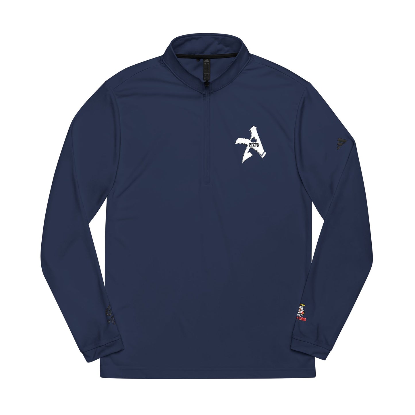 Spade Ace White - adidas® Quarter-Zip Pullover (Embroidery)