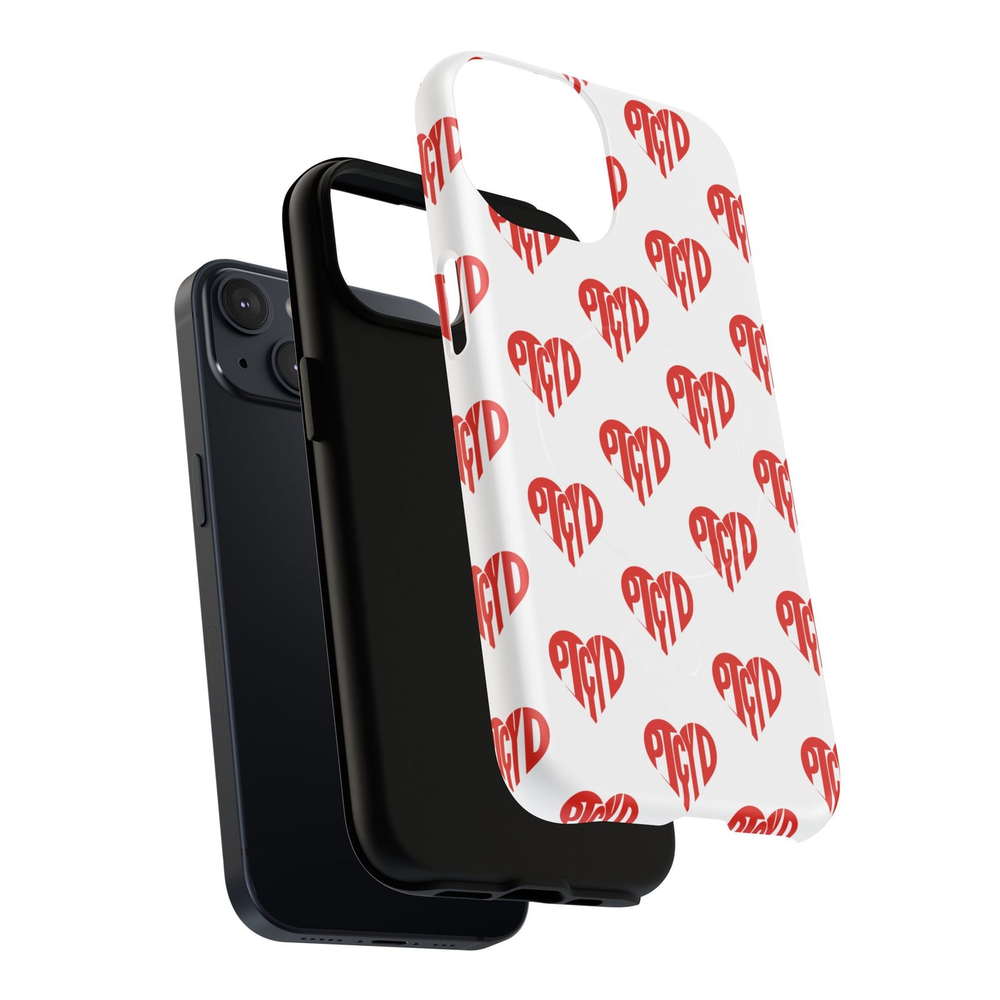 Heart Magnetic Case Durable Phone Cases with Heart Design, Cute Gift for Teens, Stylish Tech Accessories, Unique Phone Protection