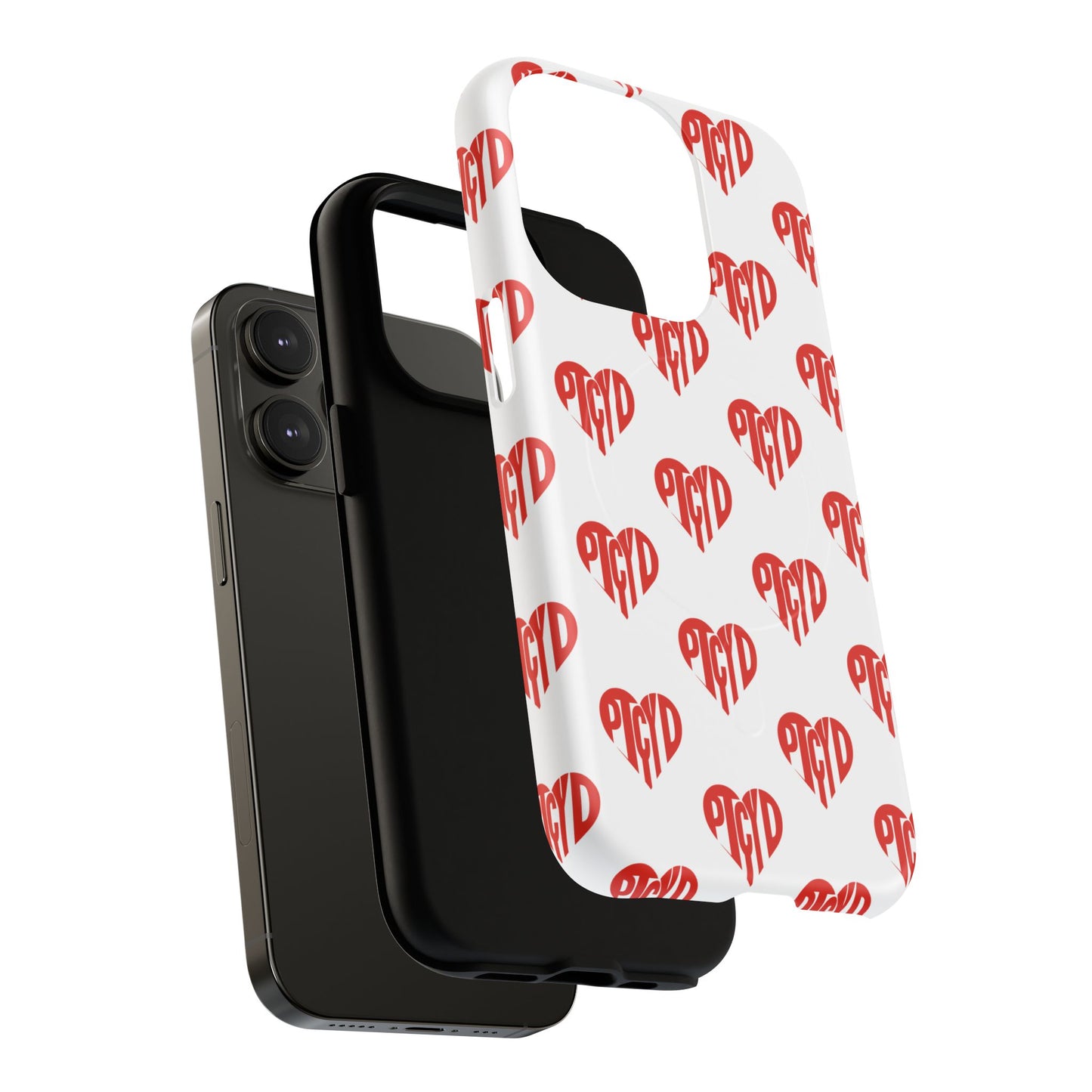 Heart Magnetic Case Durable Phone Cases with Heart Design, Cute Gift for Teens, Stylish Tech Accessories, Unique Phone Protection