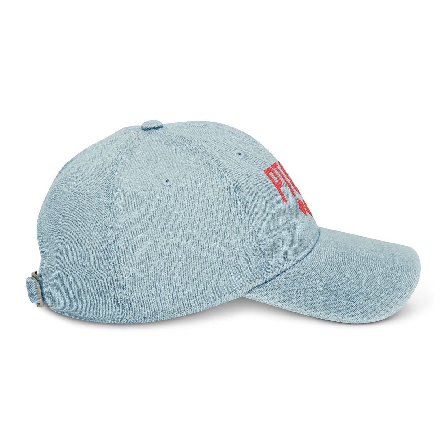 Diamond Embroidered Denim Cap - PTCYD Graphic Baseball Hat for Casual Style