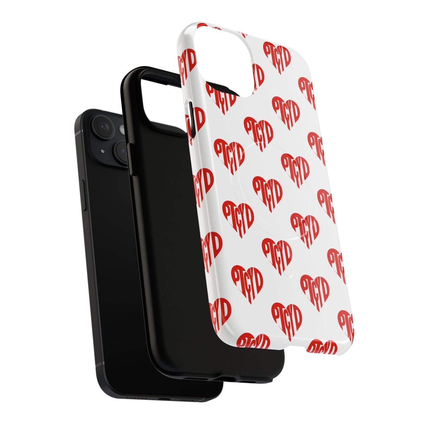 Heart Magnetic Case Durable Phone Cases with Heart Design, Cute Gift for Teens, Stylish Tech Accessories, Unique Phone Protection