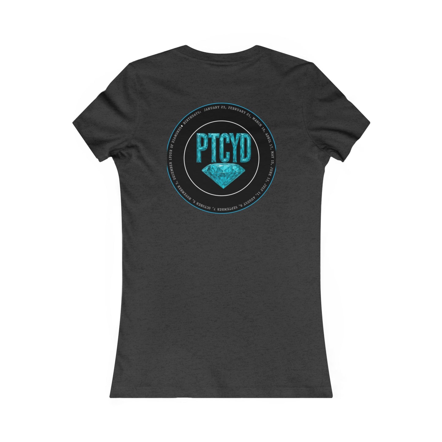 Diamond Four Nothing is Given Kat (White Letter/Black Background) Taurus Women's Favorite Tee - Heart & Diamond Design