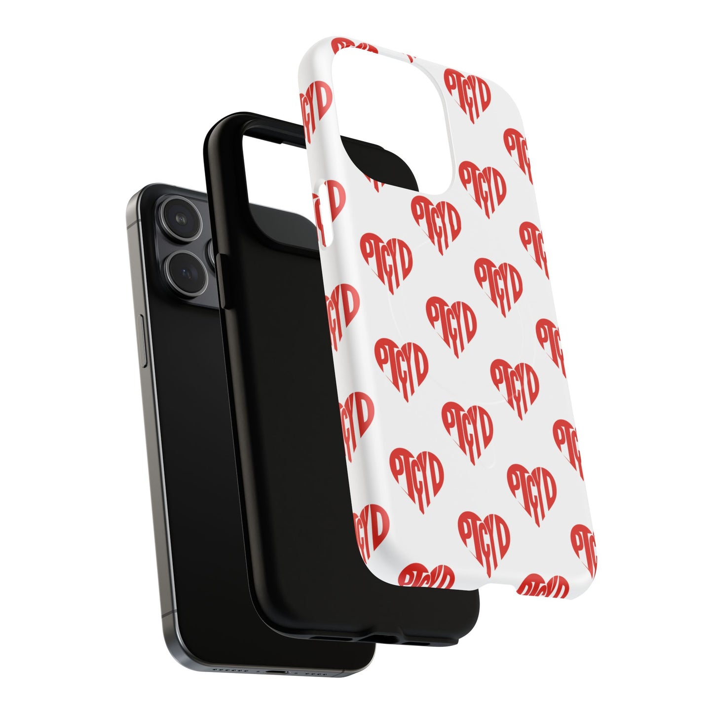 Heart Magnetic Case Durable Phone Cases with Heart Design, Cute Gift for Teens, Stylish Tech Accessories, Unique Phone Protection