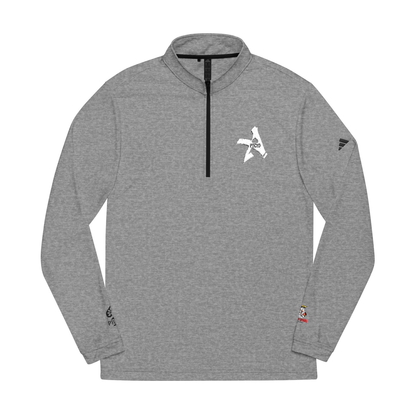 Spade Ace White - adidas® Quarter-Zip Pullover (Embroidery)