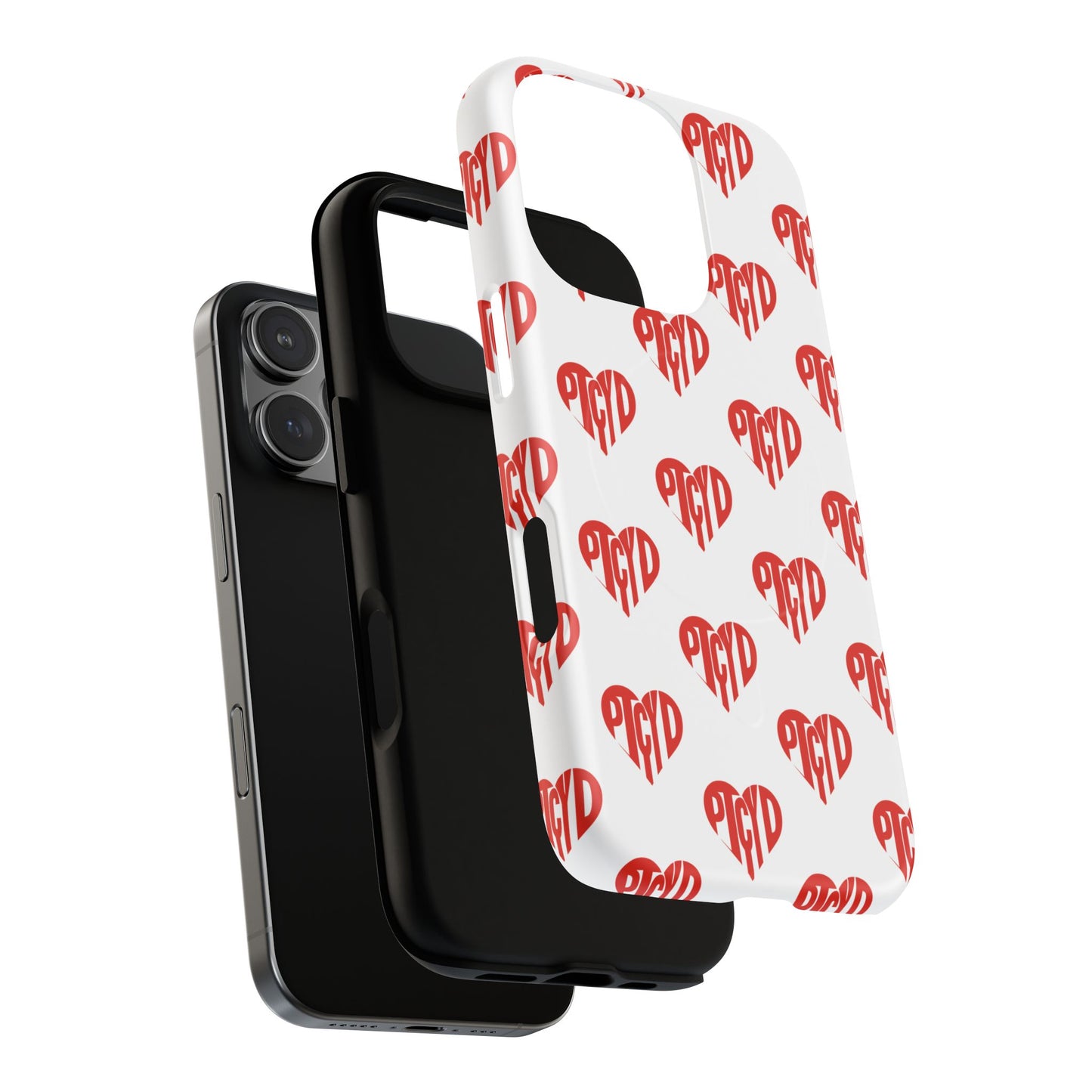 Heart Magnetic Case Durable Phone Cases with Heart Design, Cute Gift for Teens, Stylish Tech Accessories, Unique Phone Protection