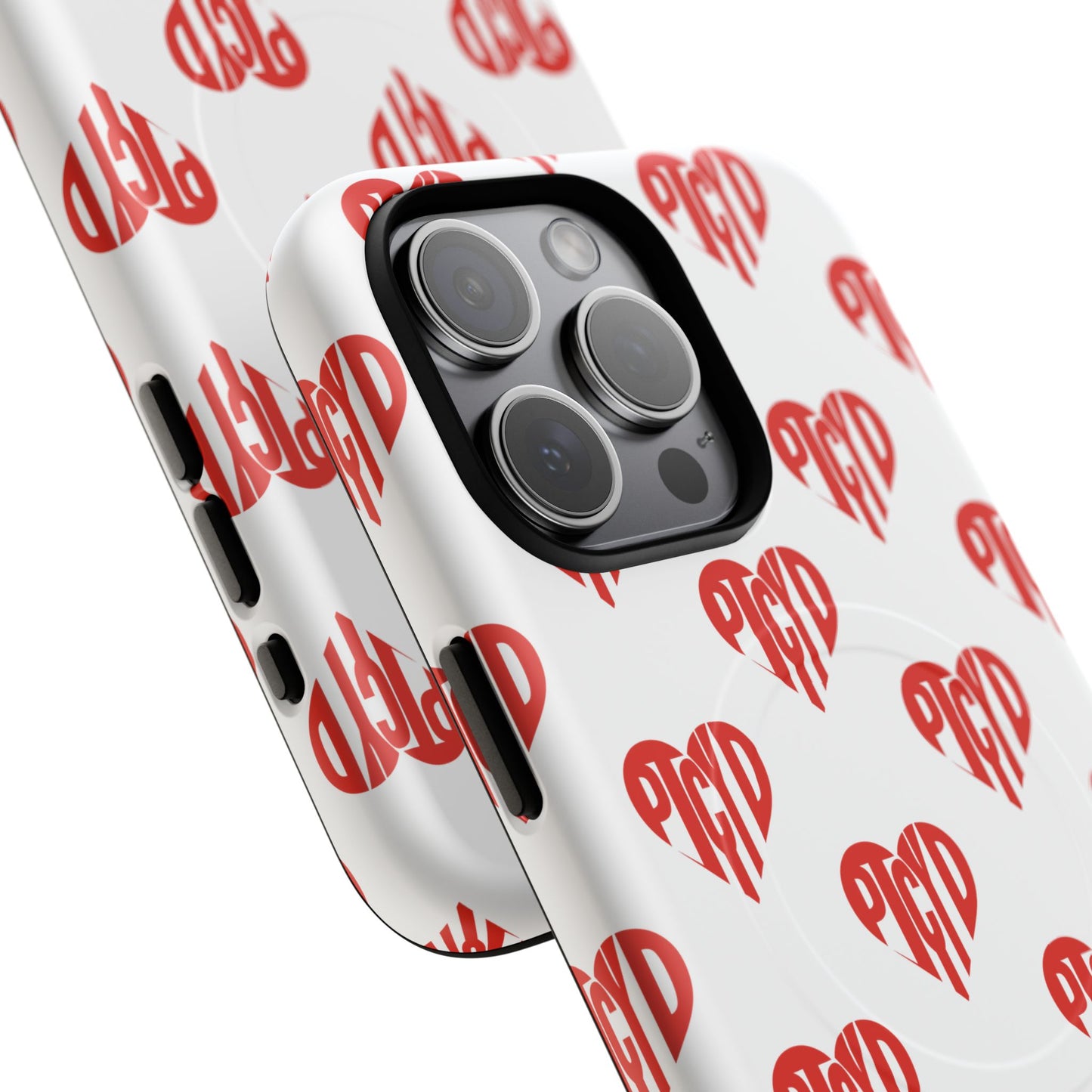 Heart Magnetic Case Durable Phone Cases with Heart Design, Cute Gift for Teens, Stylish Tech Accessories, Unique Phone Protection