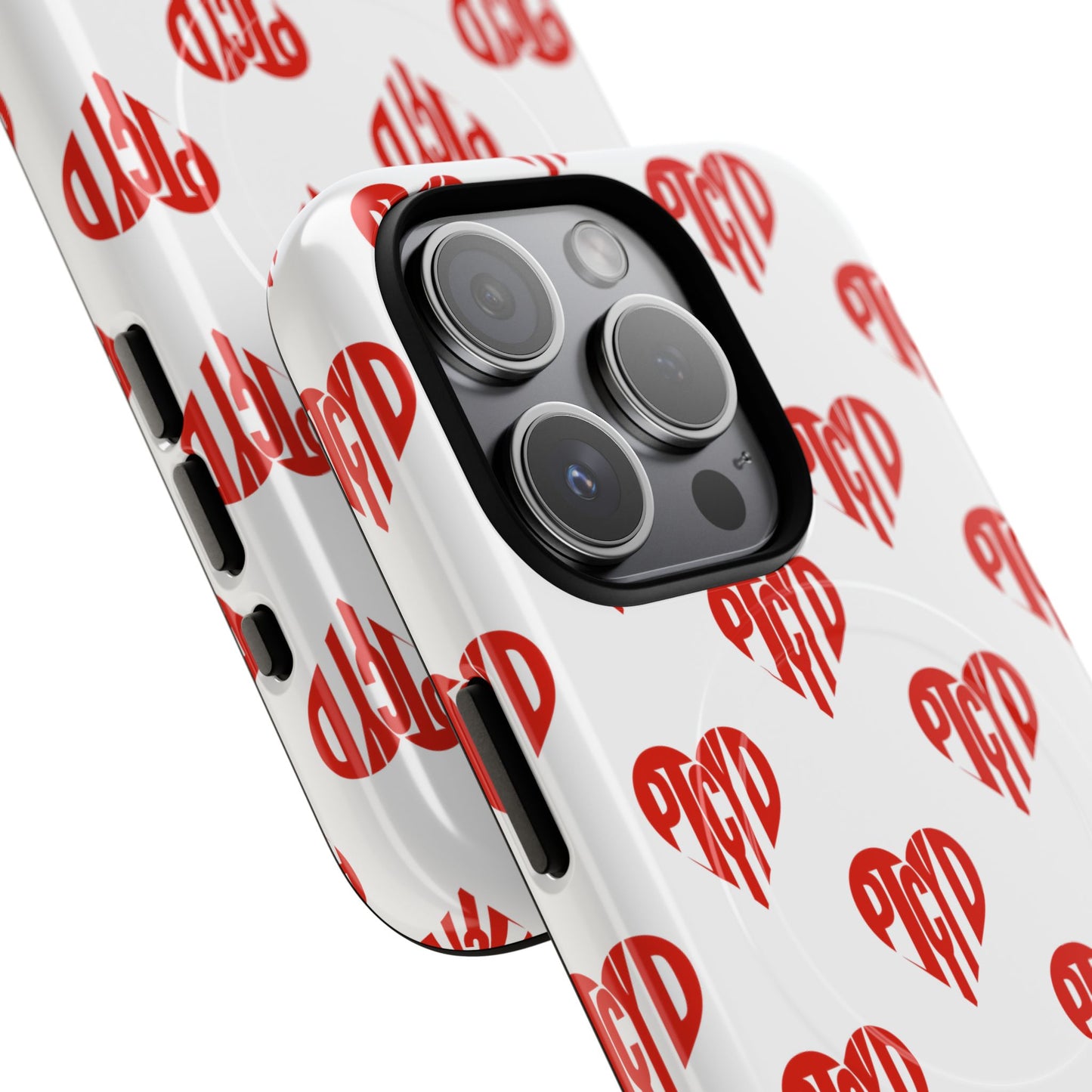Heart Magnetic Case Durable Phone Cases with Heart Design, Cute Gift for Teens, Stylish Tech Accessories, Unique Phone Protection