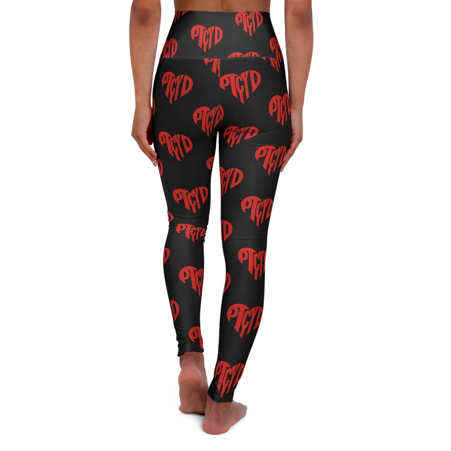 HEARTS - High Waisted Yoga Leggings - PTYCD Design | Activewear for Fitness, Yoga, Athleisure, & Casual Wear