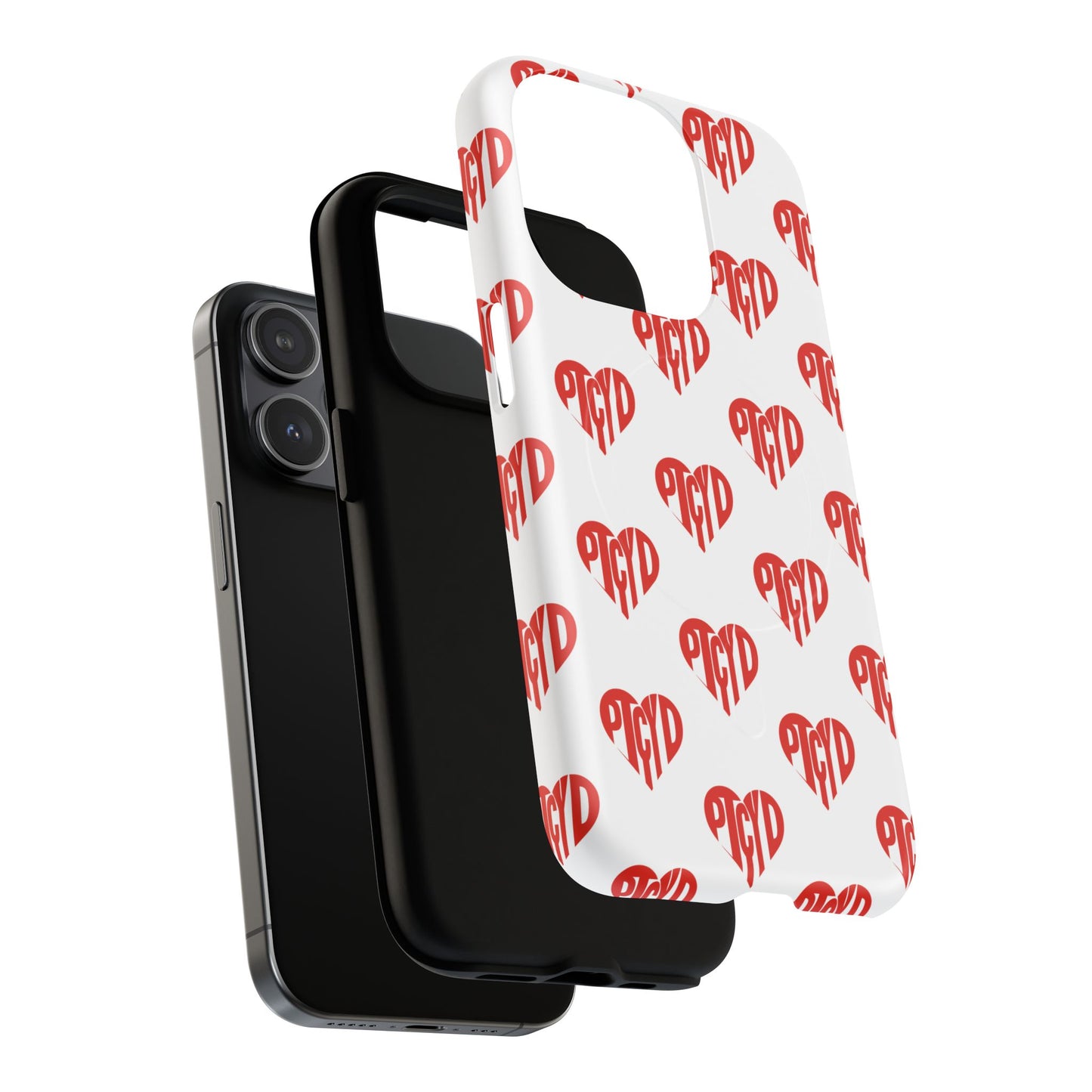 Heart Magnetic Case Durable Phone Cases with Heart Design, Cute Gift for Teens, Stylish Tech Accessories, Unique Phone Protection