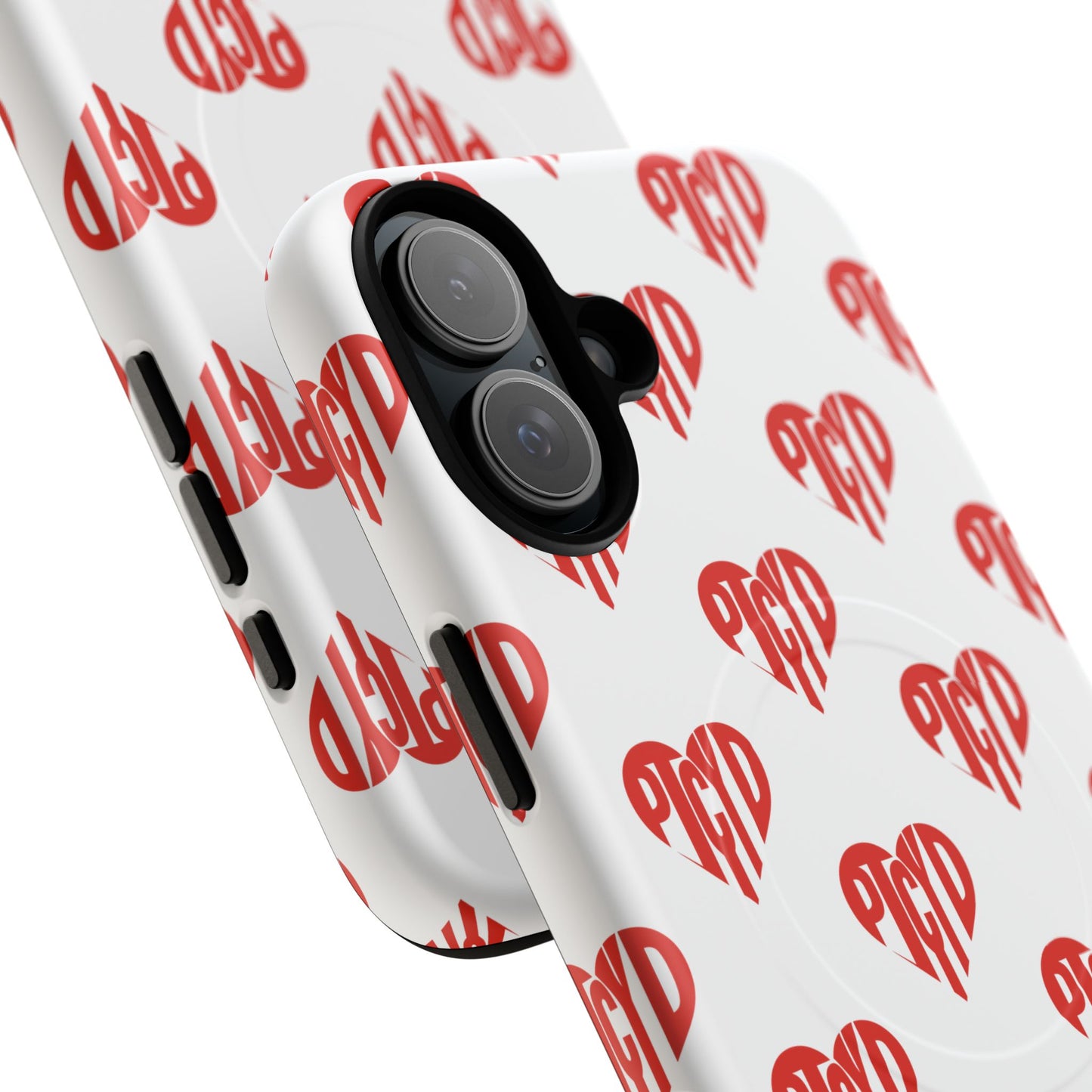 Heart Magnetic Case Durable Phone Cases with Heart Design, Cute Gift for Teens, Stylish Tech Accessories, Unique Phone Protection
