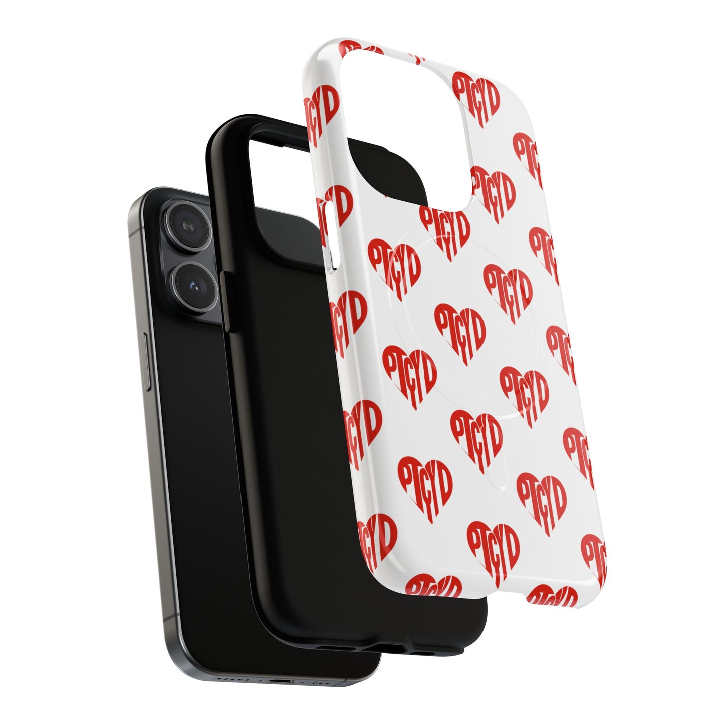 Heart Magnetic Case Durable Phone Cases with Heart Design, Cute Gift for Teens, Stylish Tech Accessories, Unique Phone Protection
