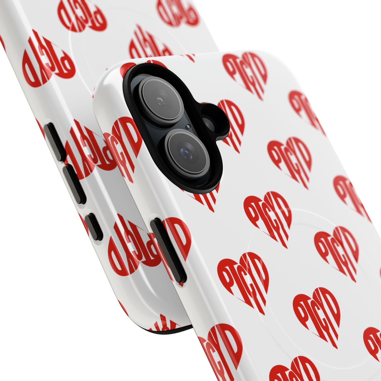 Heart Magnetic Case Durable Phone Cases with Heart Design, Cute Gift for Teens, Stylish Tech Accessories, Unique Phone Protection