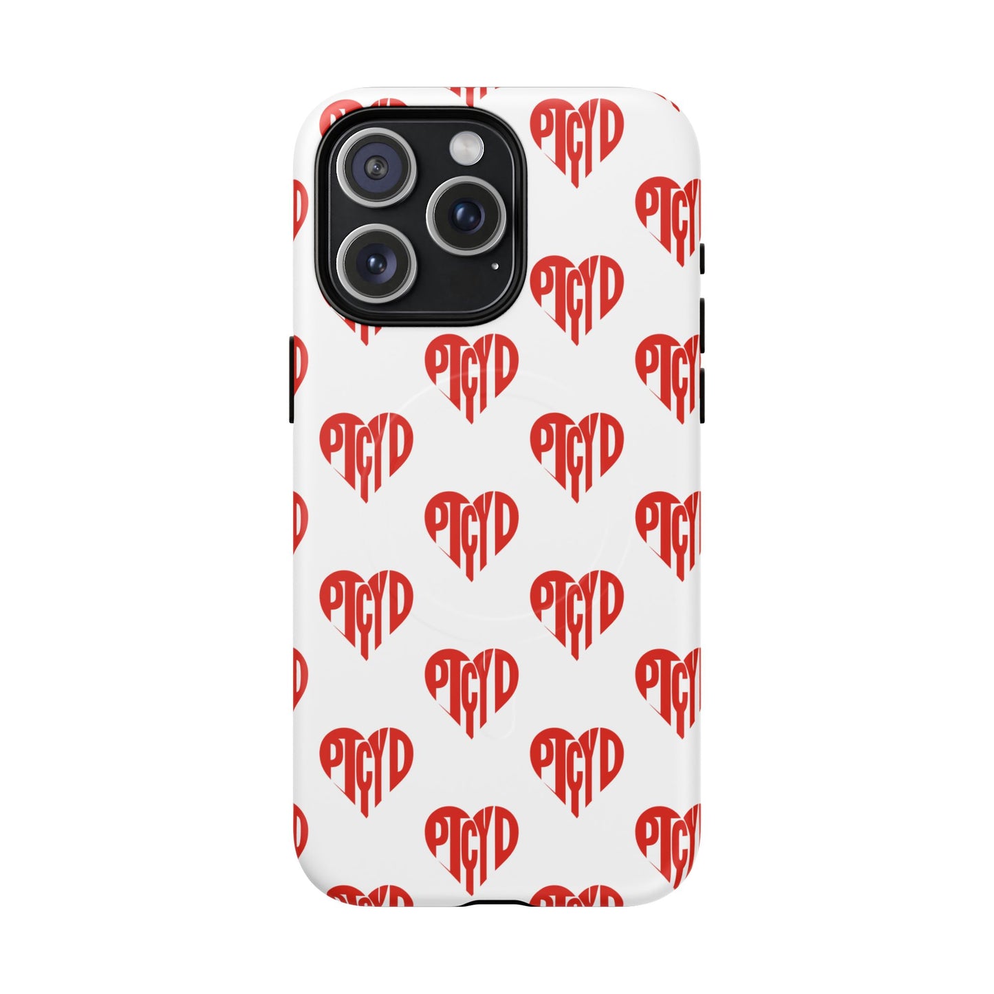 Heart Magnetic Case Durable Phone Cases with Heart Design, Cute Gift for Teens, Stylish Tech Accessories, Unique Phone Protection