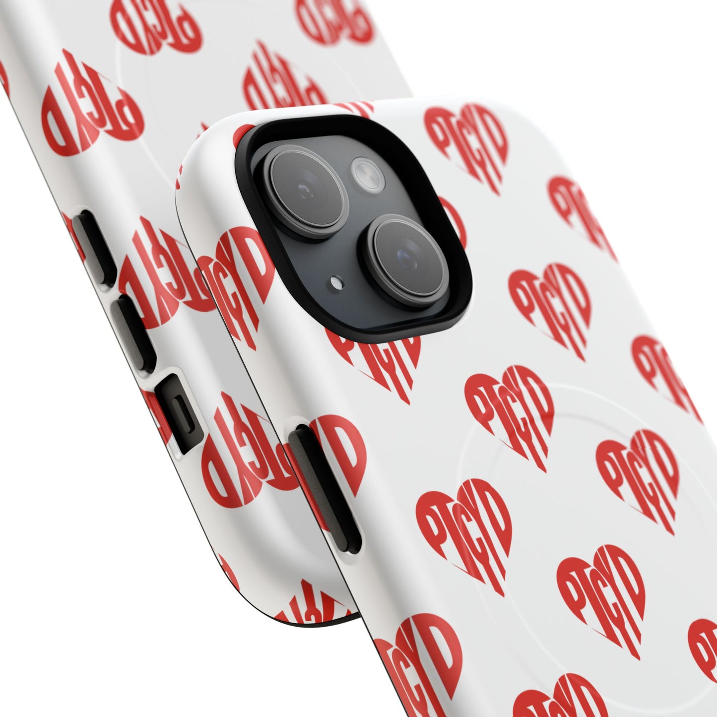 Heart Magnetic Case Durable Phone Cases with Heart Design, Cute Gift for Teens, Stylish Tech Accessories, Unique Phone Protection
