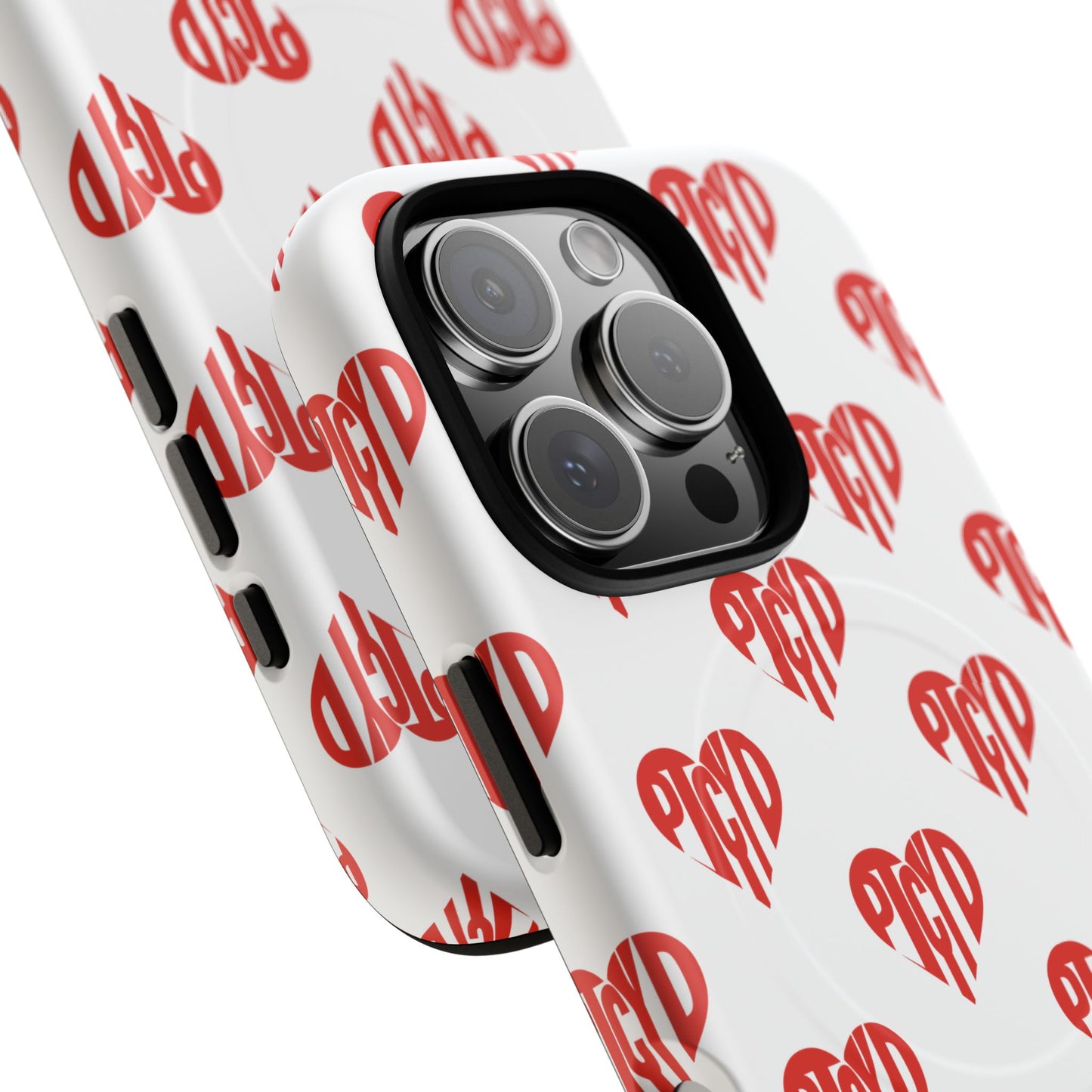 Heart Magnetic Case Durable Phone Cases with Heart Design, Cute Gift for Teens, Stylish Tech Accessories, Unique Phone Protection