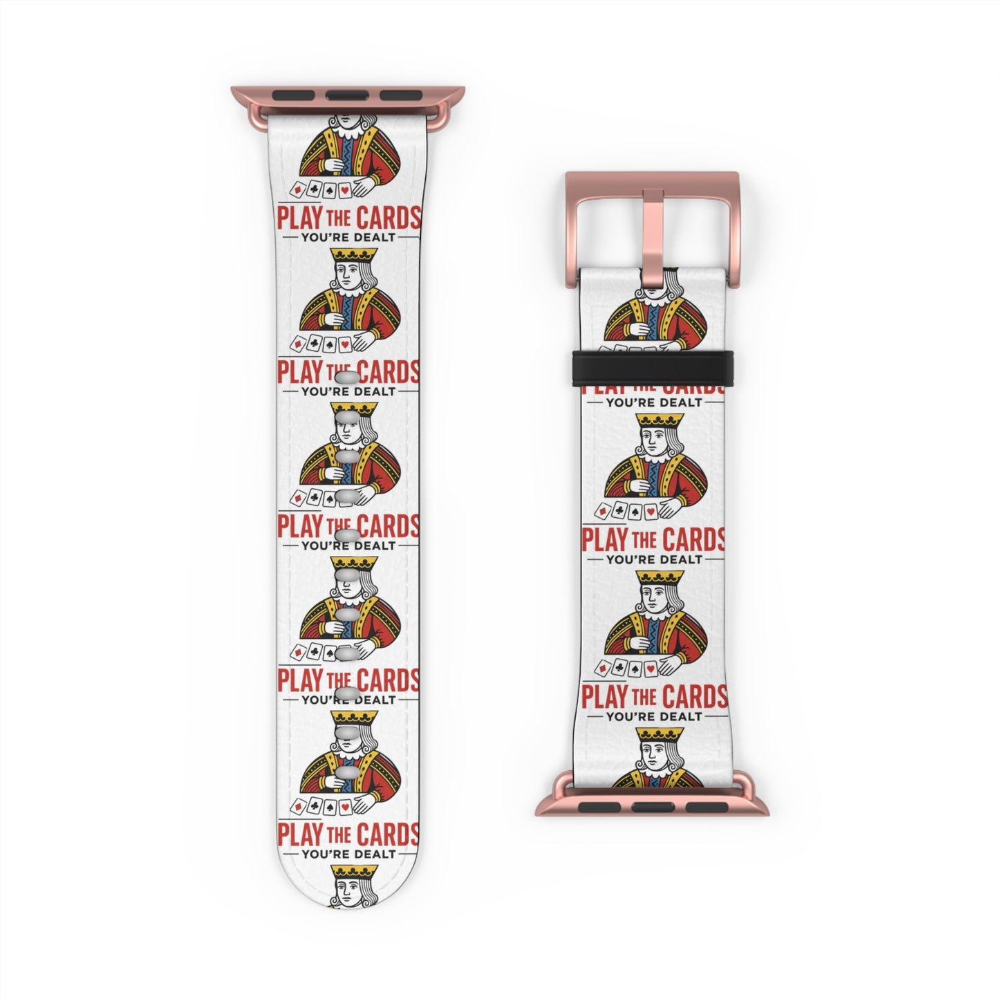 Play the Cards Watch Band, Fun Accessory for Gaming, Gift for Gamers, Unique Watch Strap for Every Occasion, Stylish Tech Wear