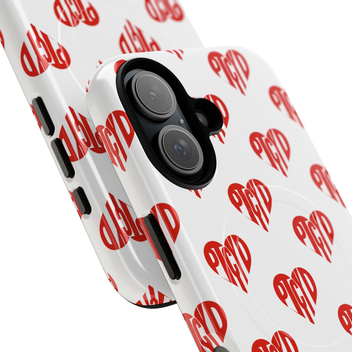 Heart Magnetic Case Durable Phone Cases with Heart Design, Cute Gift for Teens, Stylish Tech Accessories, Unique Phone Protection