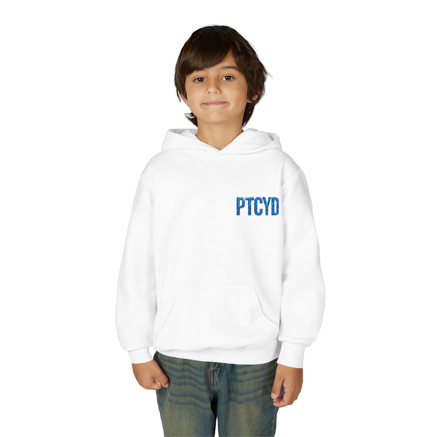PTCYD EMBROIDERED Youth Heavy Blend Hooded Sweatshirt, Cozy Hoodie for Kids, Stylish Youth Sweatshirt, Perfect for Everyday Wear, Gift for Birthdays