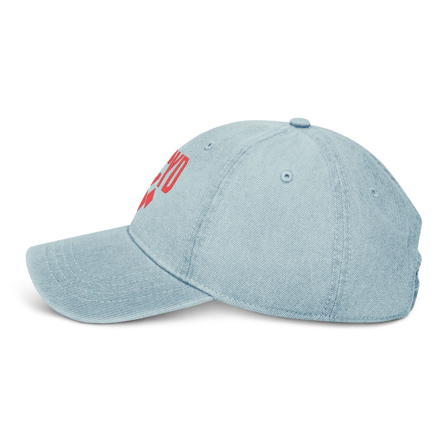 Diamond Embroidered Denim Cap - PTCYD Graphic Baseball Hat for Casual Style