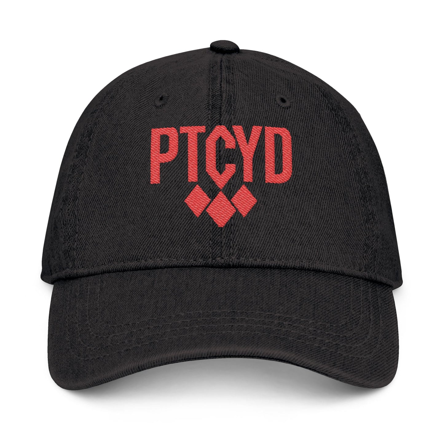 Diamond Embroidered Denim Cap - PTCYD Graphic Baseball Hat for Casual Style