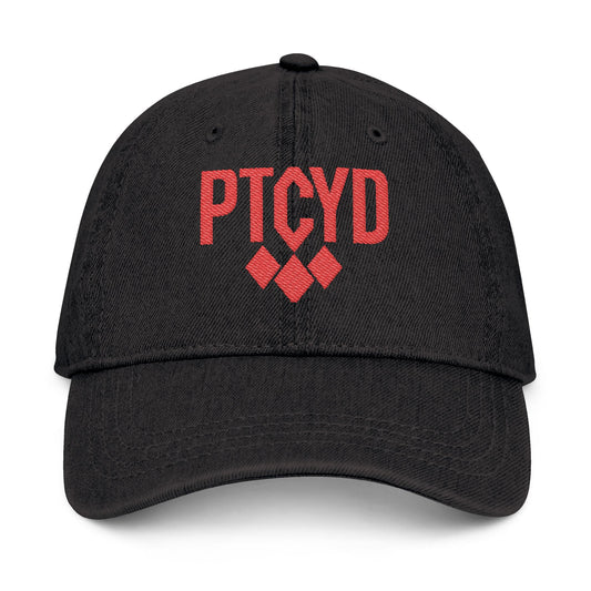 Diamond Embroidered Denim Cap - PTCYD Graphic Baseball Hat for Casual Style