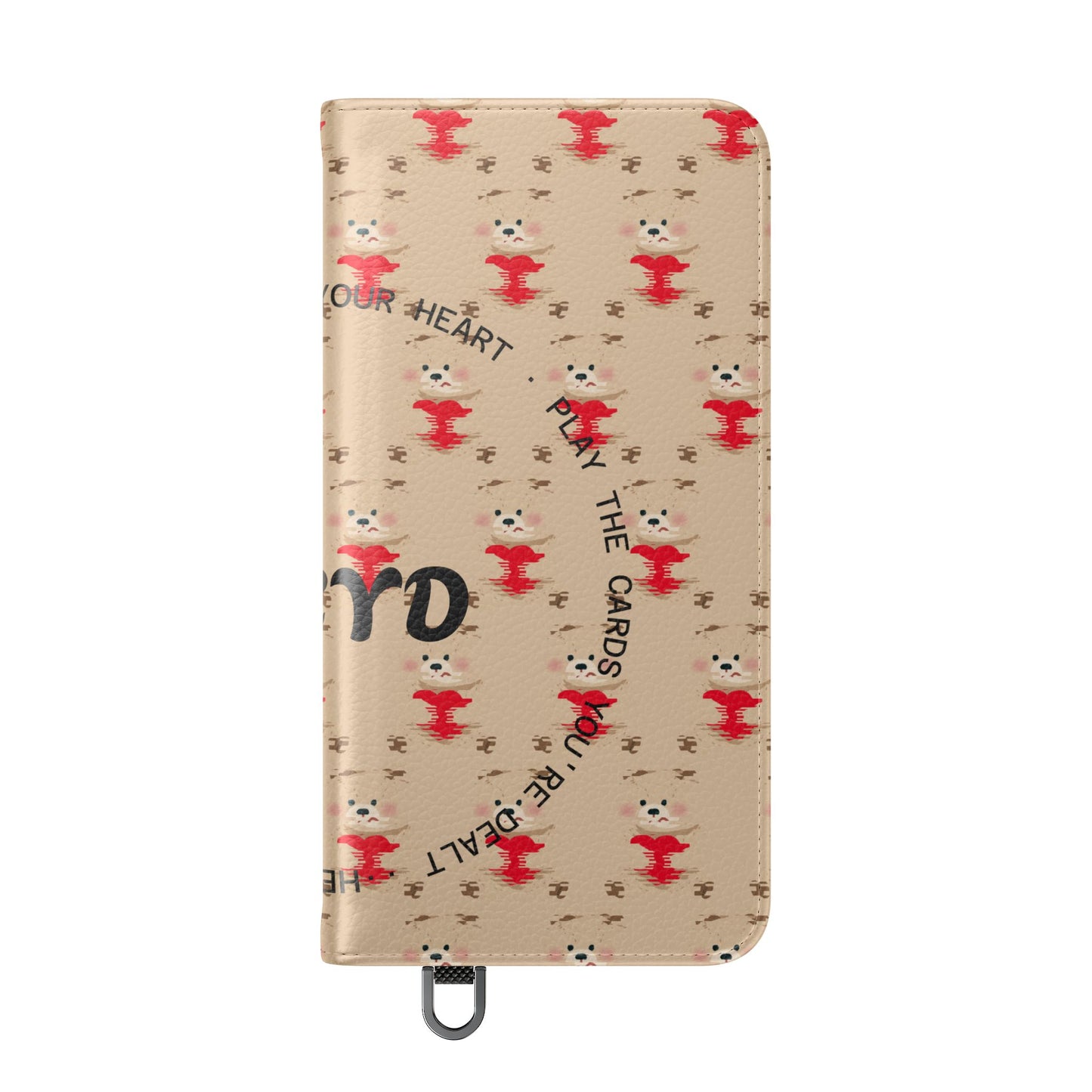 HEARTS - Cute Patterned Flip Case for Phone, Bear Design, Heartfelt Gifts, Cute Accessories, Personalized Phone Cover, Gift for Animal Lovers