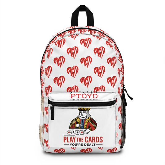 Heart PTCYD Backpack, Game Night Essential, Cool Gift for Gamers, Unique School Bag, Adventure Ready