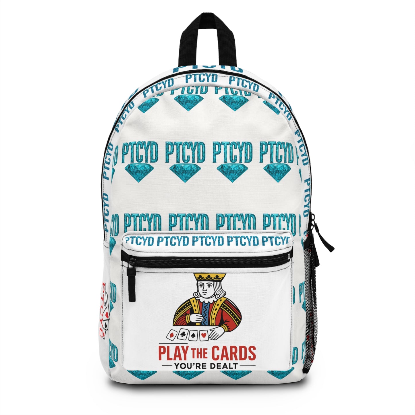 DIAMOND Backpack - Play the Cards You're Dealt, Gaming Bag, Gifts for Gamers, Fun School Backpack, Casual Tote