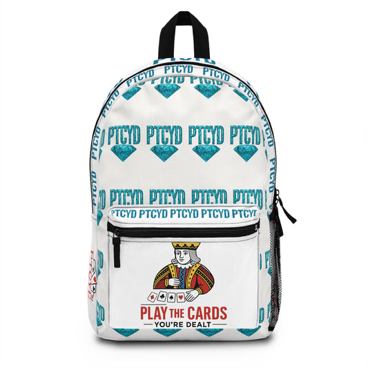 DIAMOND Backpack - Play the Cards You're Dealt, Gaming Bag, Gifts for Gamers, Fun School Backpack, Casual Tote