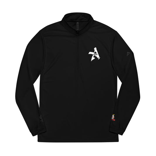 Spade Ace White - adidas® Quarter-Zip Pullover (Embroidery)