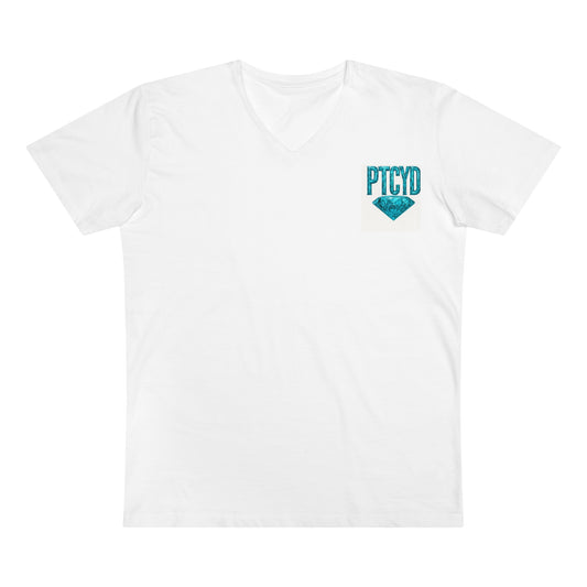 Diamond Blue PTCYD Light Men’s V-Neck T-Shirt - Casual Style for Every Occasion