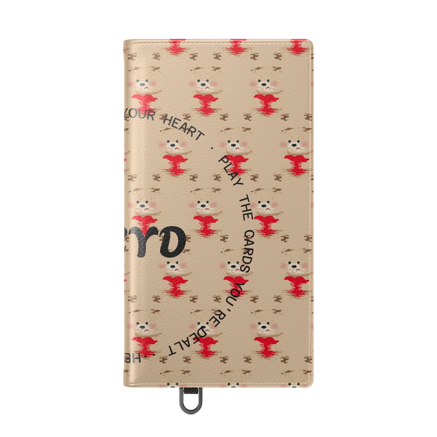 HEARTS - Cute Patterned Flip Case for Phone, Bear Design, Heartfelt Gifts, Cute Accessories, Personalized Phone Cover, Gift for Animal Lovers