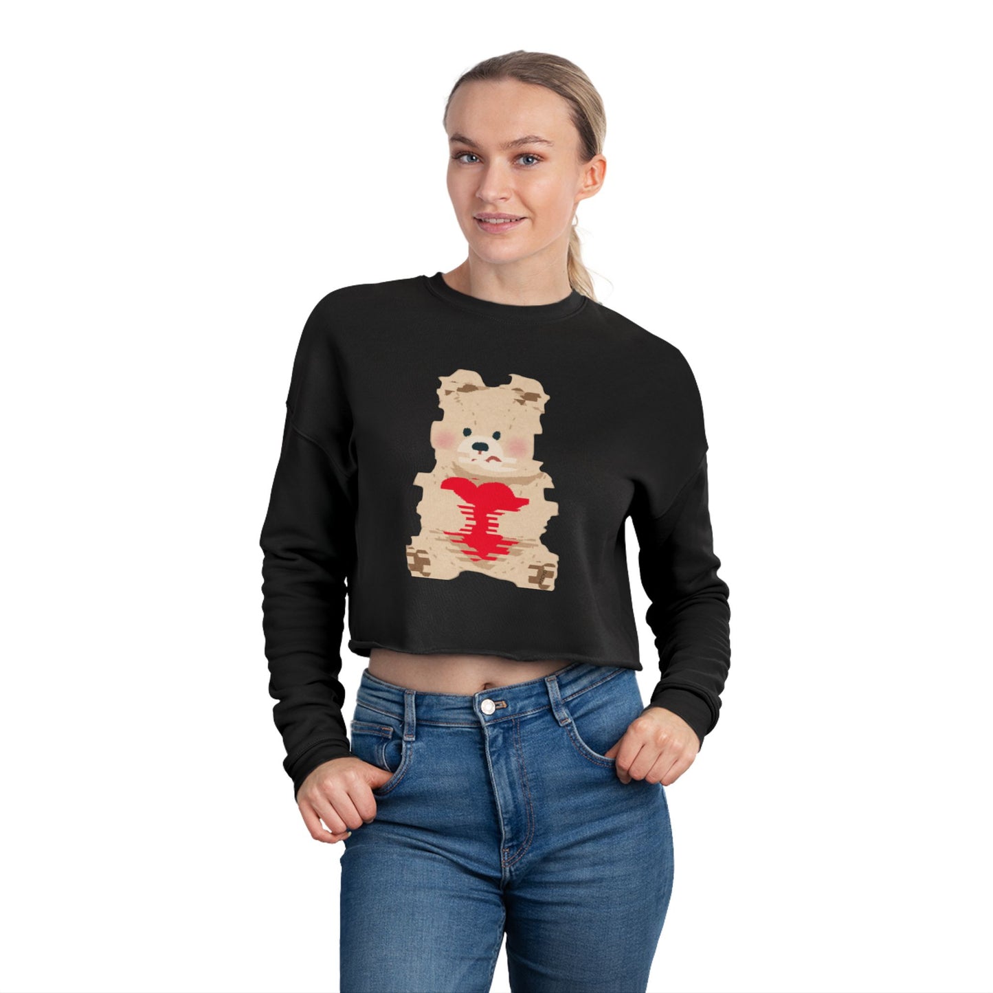 Cozy Cropped Sweatshirt with Cute Bear and Jack Design, Soft Sweatshirt, Trendy Casual Wear, Perfect for Gifts, Birthday or Holiday [...]