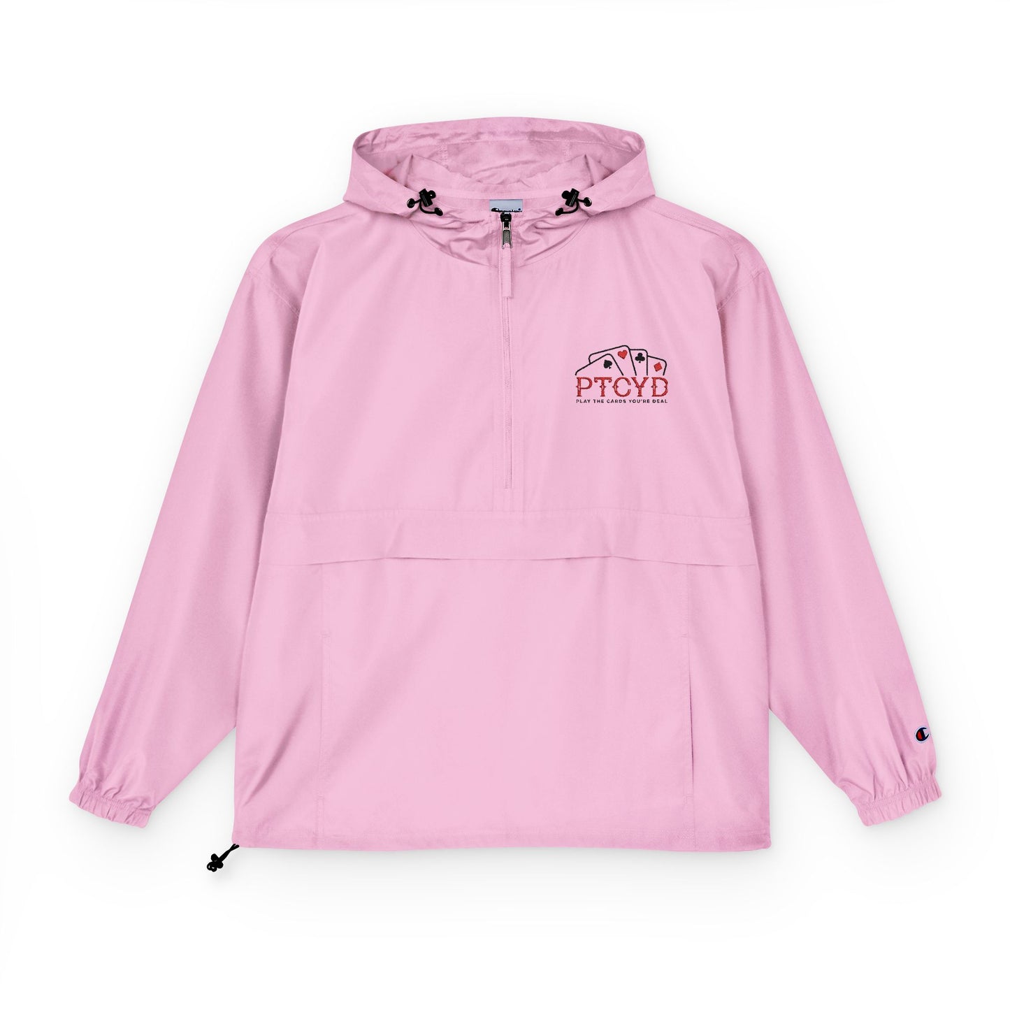 PTCYD Embroidery Champion Packable Anorak Jacket for Adventures