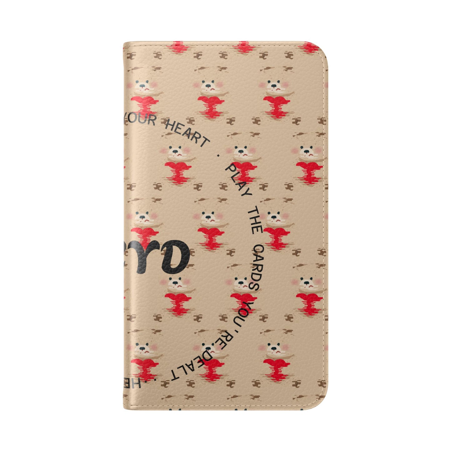HEARTS - Cute Patterned Flip Case for Phone, Bear Design, Heartfelt Gifts, Cute Accessories, Personalized Phone Cover, Gift for Animal Lovers