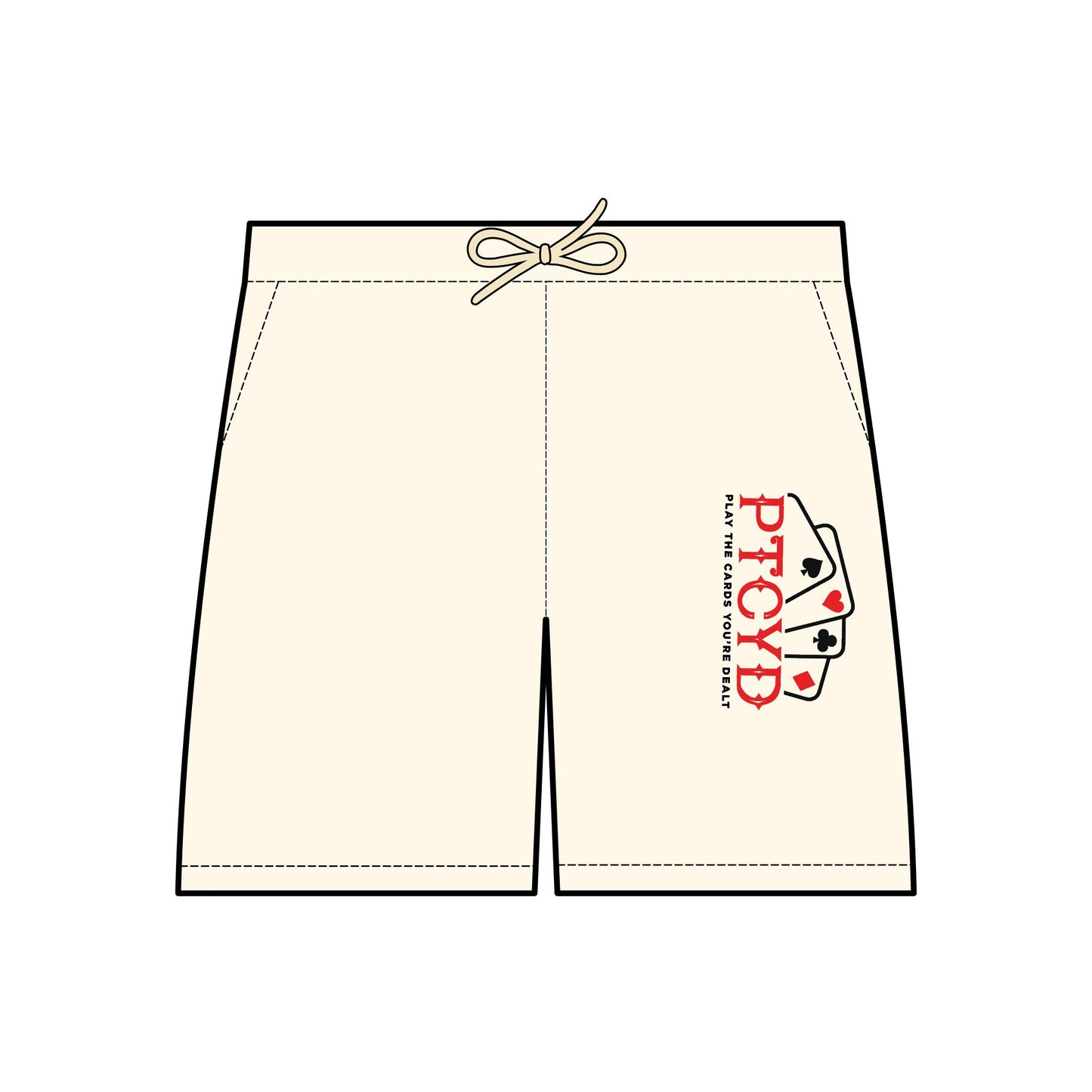 PTCYD Casual Fleece Sweat Shorts - Play the Hand You're Dealt