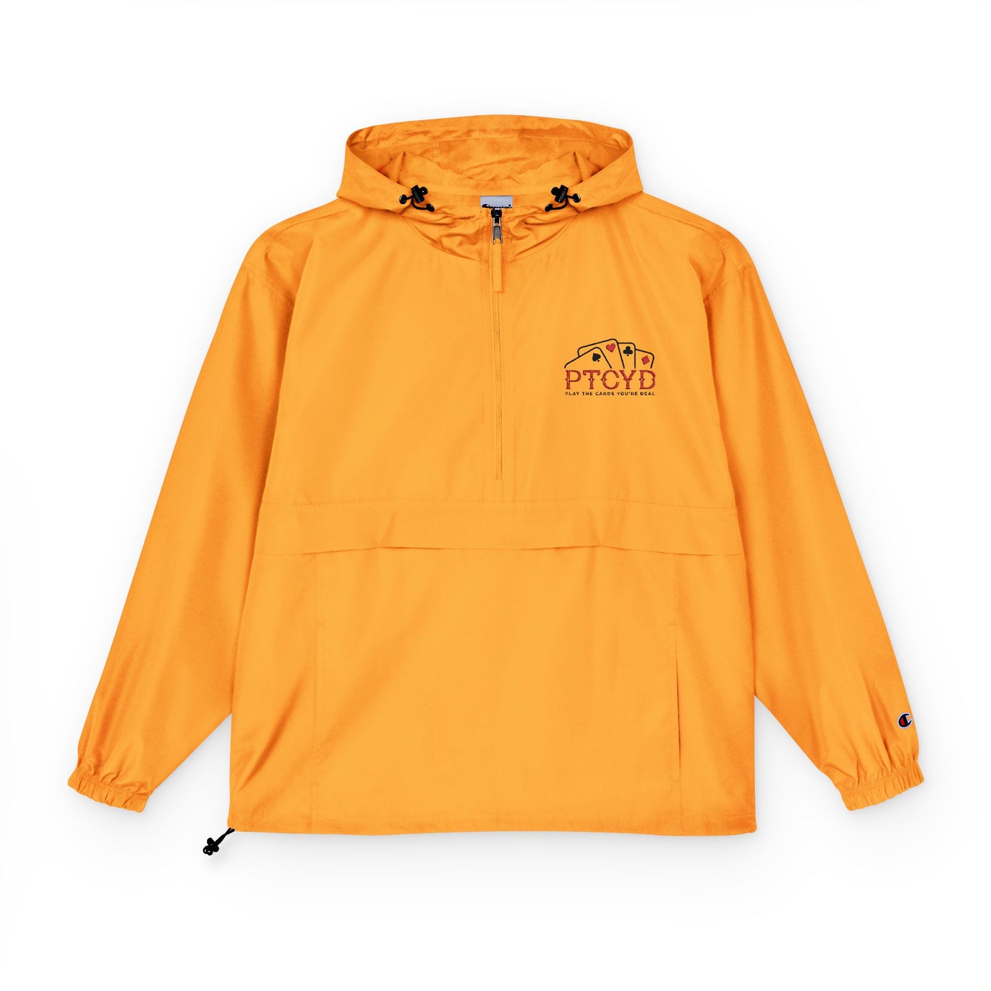 PTCYD Embroidery Champion Packable Anorak Jacket for Adventures